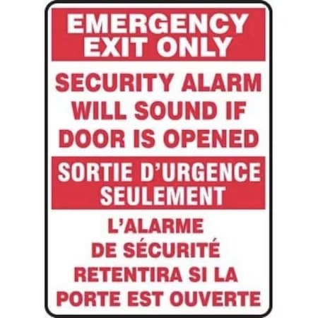 Accuform Exit Sign, Aluminum, 10 in W, 14 in H FBMEXT566VA